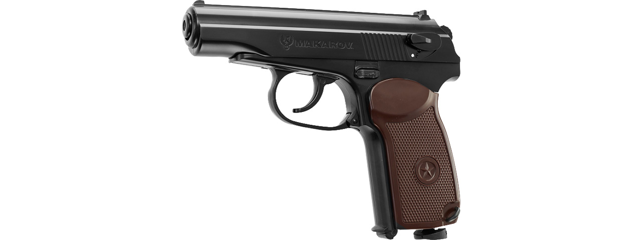 Umarex MAKAROV PM Metal Air Pistol, Black/Brown