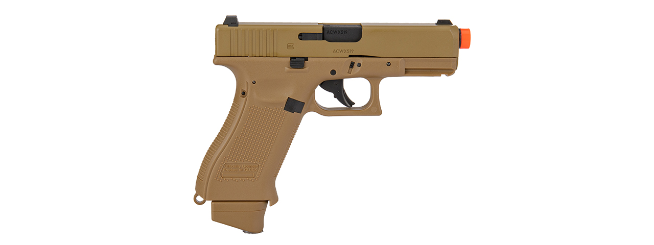 Elite Force Fully Licensed Glock 19X Gas Half-Blowback CO2 Airsoft Pistol (Tan) - Click Image to Close