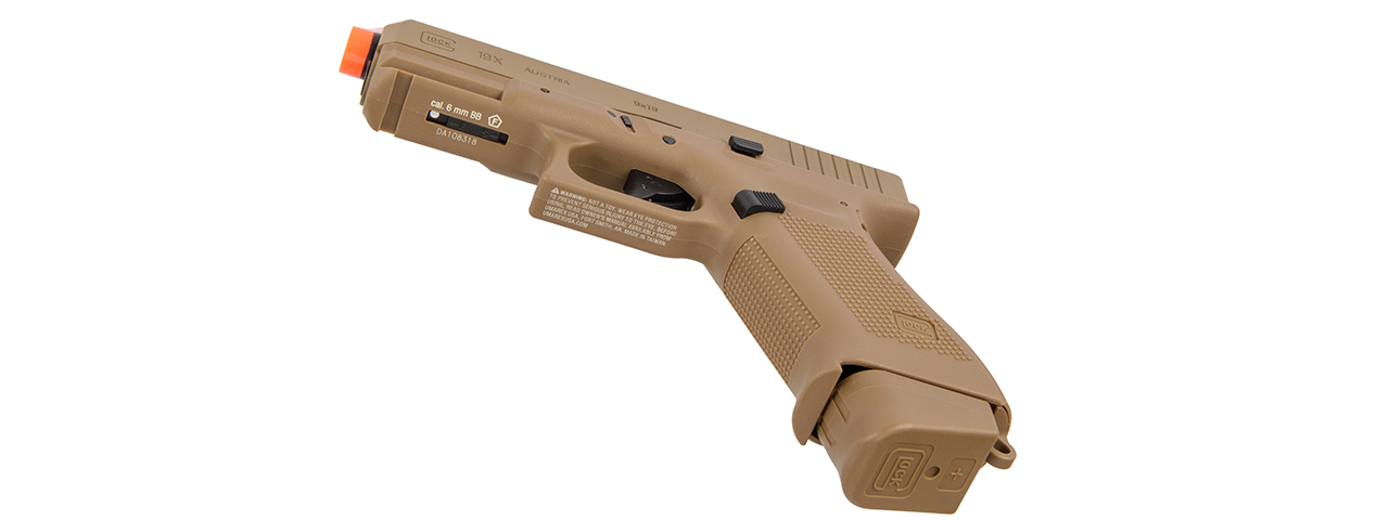 Elite Force Fully Licensed Glock 19X Gas Half-Blowback CO2 Airsoft Pistol (Tan)