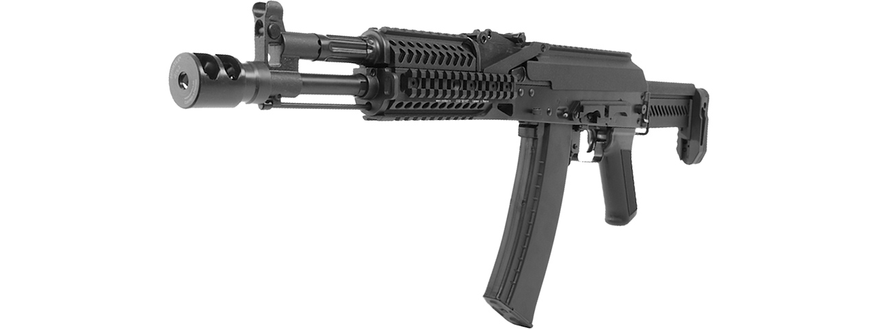 LCT ZK-104 AK AEG Rifle w/ Folding Stock (Black) - Click Image to Close