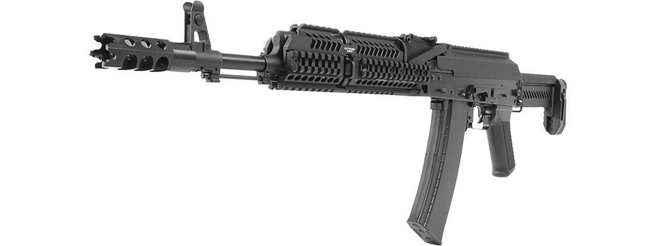 LCT ZKS-74M AK AEG Rifle w/ Folding Stock (Black) - Click Image to Close