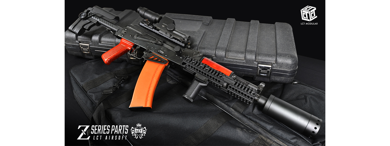 LCT ZKS-74M AK AEG Rifle w/ Folding Stock (Black) - Click Image to Close