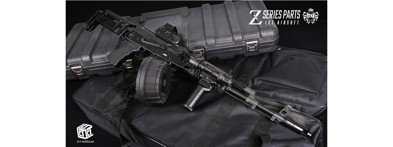 LCT ZKS-74M AK AEG Rifle w/ Folding Stock (Black) - Click Image to Close