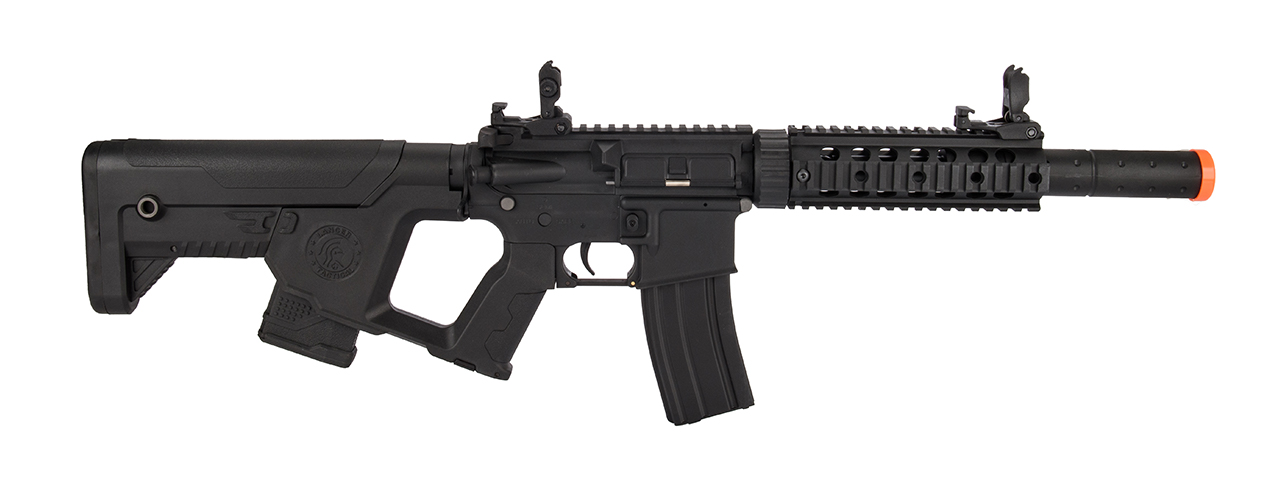 Lancer Tactical LT-15BBL-G2 Gen 2 AEG Rifle with Alpha Stock and Mock Suppressor (Black)