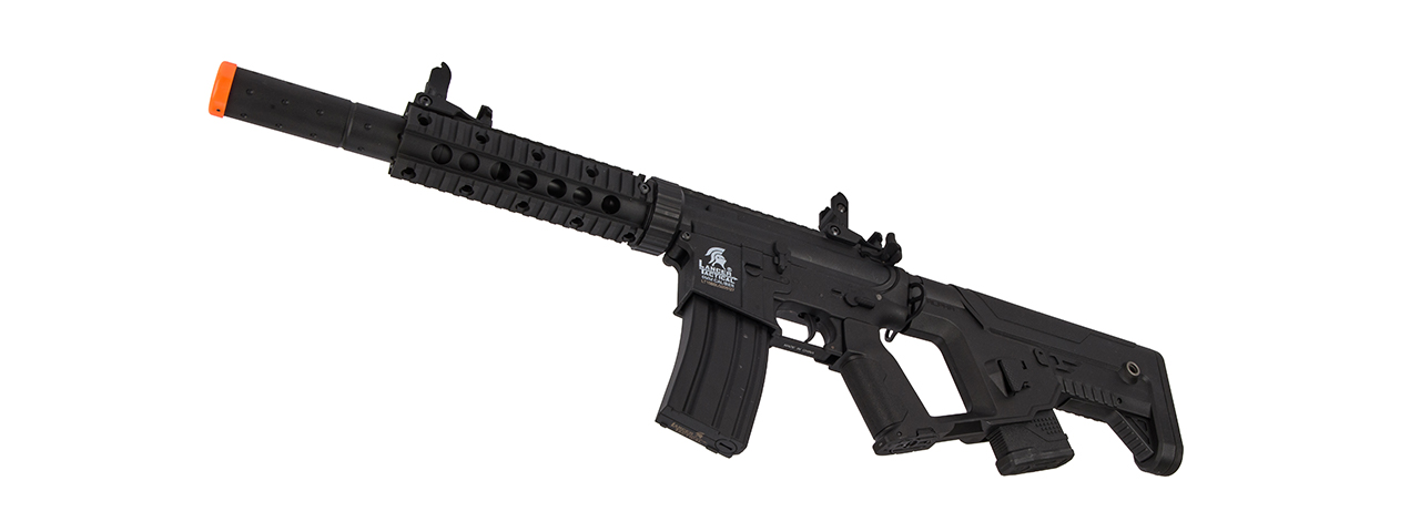 Lancer Tactical LT-15BBL-G2 Gen 2 AEG Rifle with Alpha Stock and Mock Suppressor (Black) - Click Image to Close