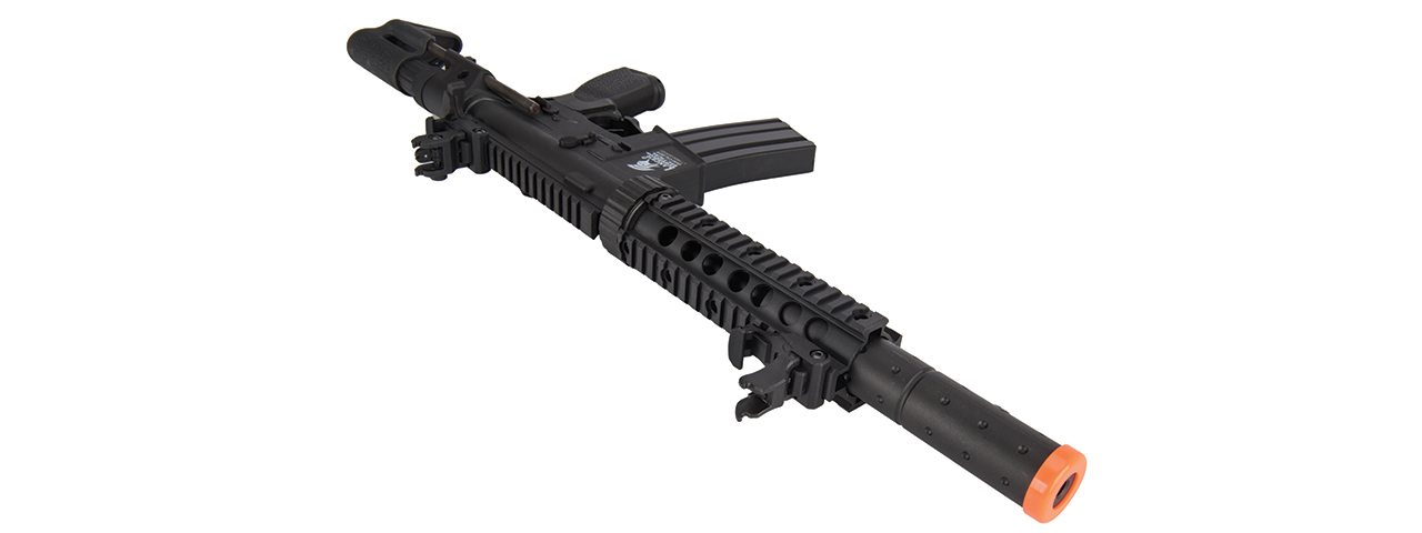 Lancer Tactical LT-15BDL-G2 Gen 2 M4 Carbine with PDW Stock and Mock Suppressor (Black) - Click Image to Close