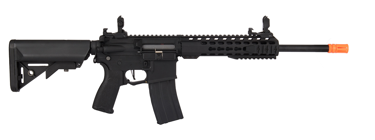 Lancer Tactical LT-19B-G2-E 10" Hybrid M4 Carbine w/ Keymod Rail (Black) - Click Image to Close