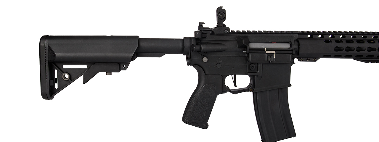 Lancer Tactical LT-19B-G2-E 10" Hybrid M4 Carbine w/ Keymod Rail (Black) - Click Image to Close