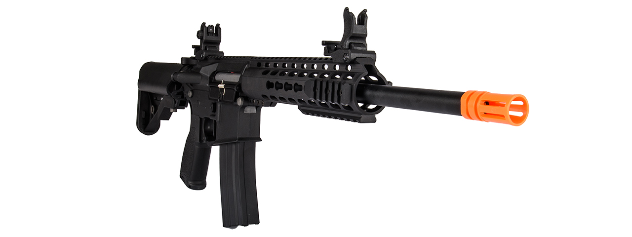 Lancer Tactical LT-19B-G2-E 10" Hybrid M4 Carbine w/ Keymod Rail (Black) - Click Image to Close