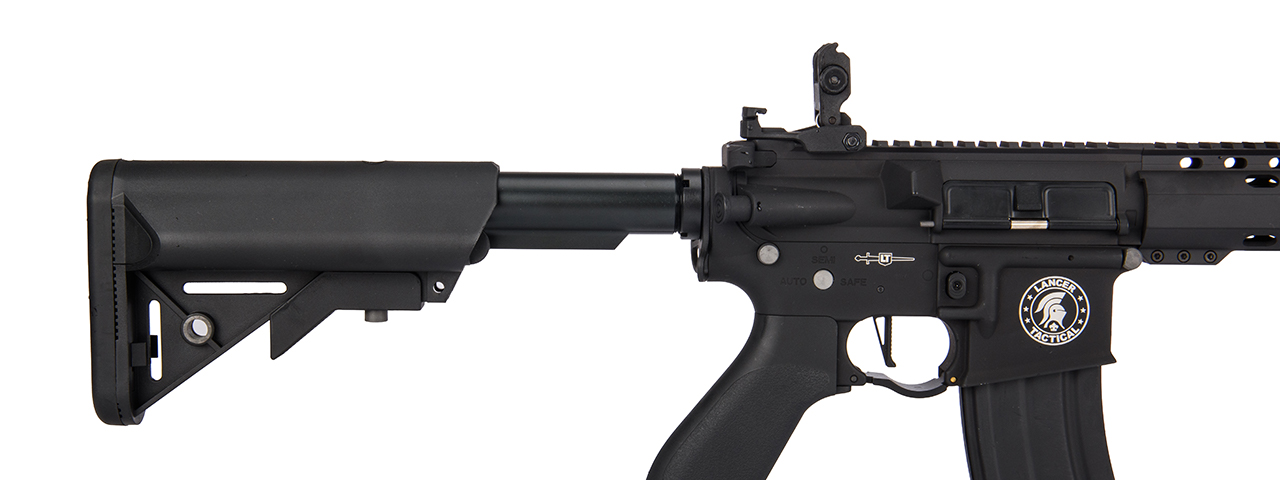 Lancer Tactical 10" M4 Carbine 10" Airsoft AEG Rifle (Color: Black) - Click Image to Close