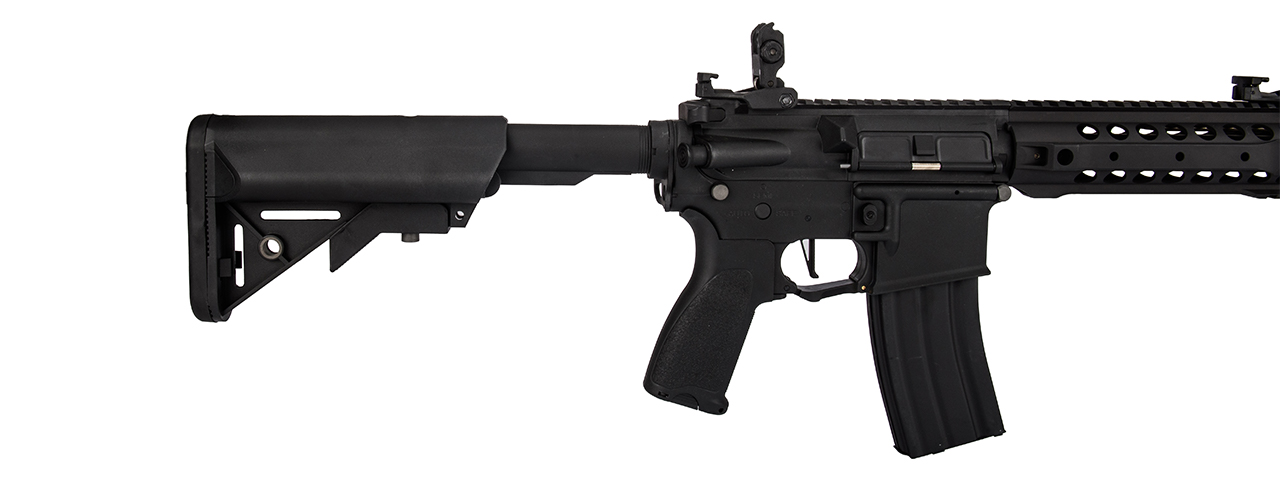 Lancer Tactical LT-24BA8-G2-E Hybrid M4 Carbine AEG w/ Free Float Rail (Black) - Click Image to Close