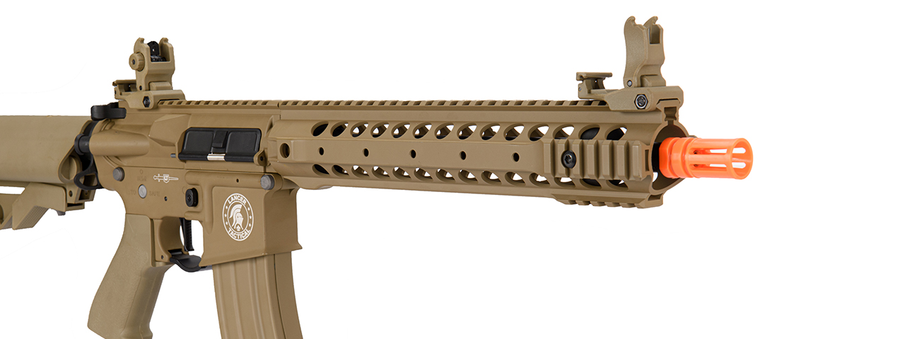 Lancer Tactical Proline LT-24 M4 12" Rail AEG Rifle, Tan - Click Image to Close