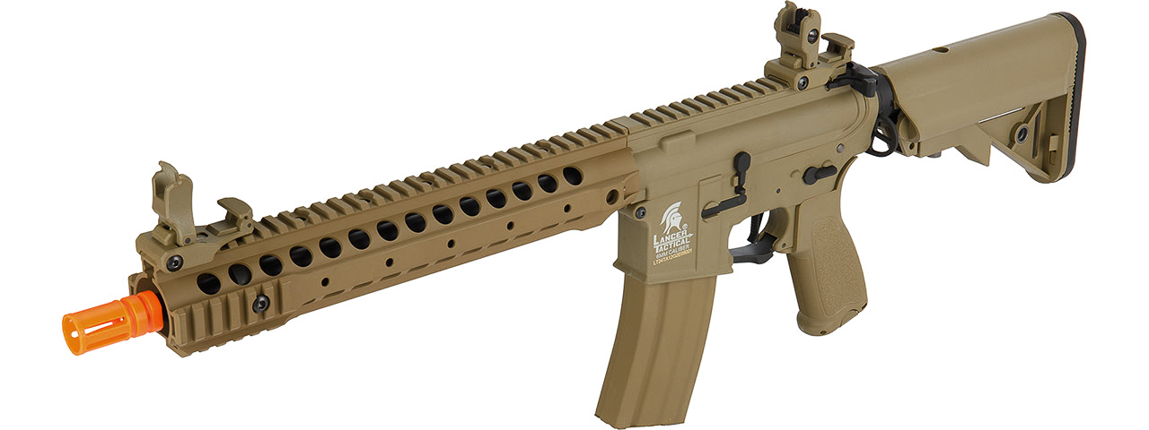 Lancer Tactical LT-24TA12-G2-E Hybrid M4 Carbine AEG Airsoft Rifle (Tan) - Click Image to Close