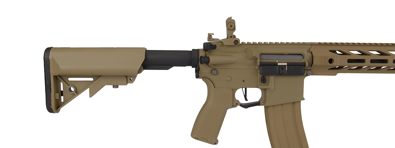 Lancer Tactical Hybrid Gen 2 10" Interceptor M4 Airsoft AEG Rifle (Color: Tan) - Click Image to Close