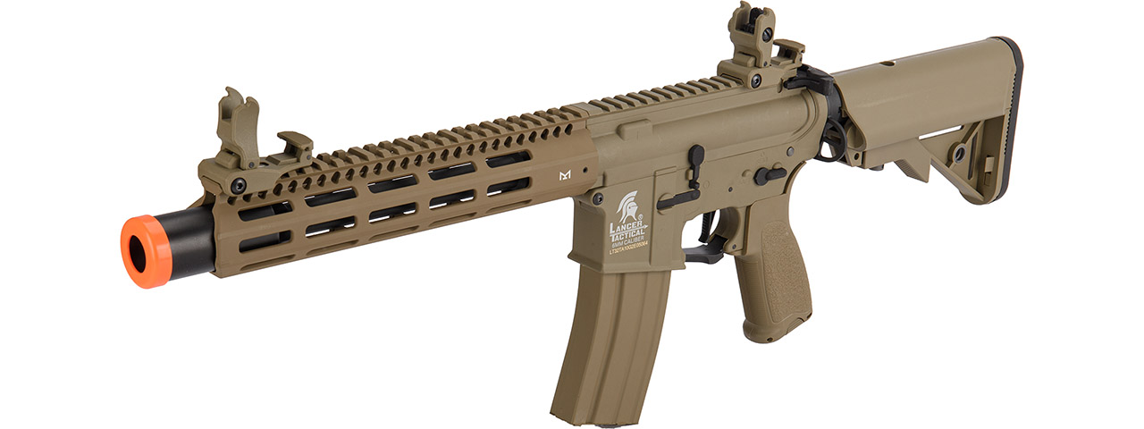 Lancer Tactical Hybrid Gen 2 Hellion M4 SPC Hybrid 10" ETU AEG Rifle (Tan) - Click Image to Close