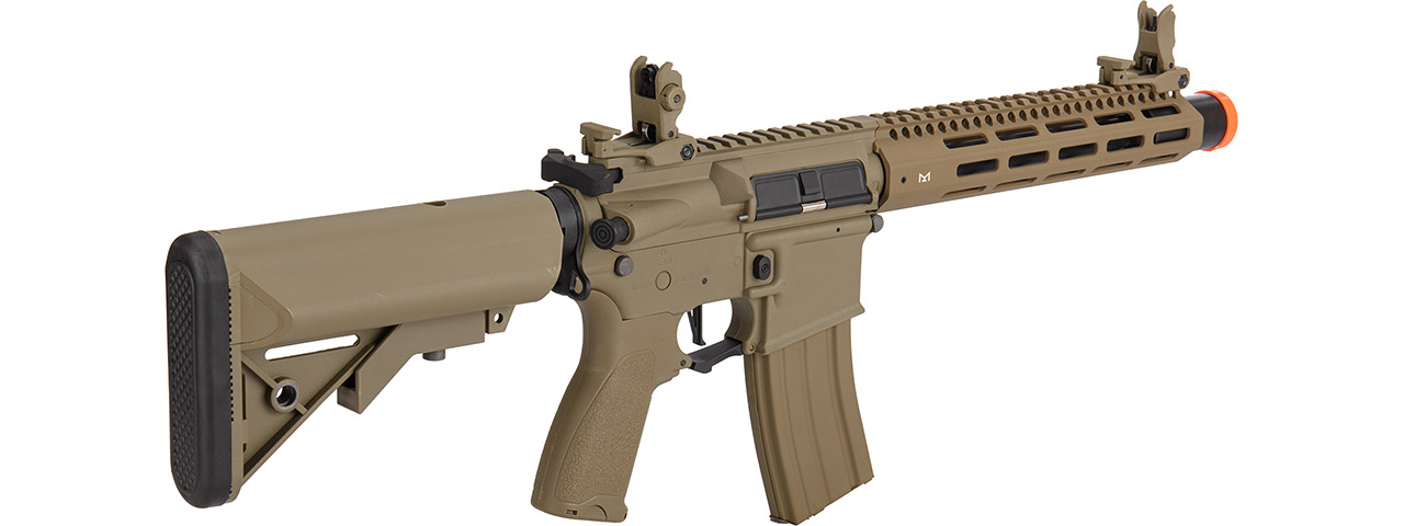 Lancer Tactical Hybrid Gen 2 Hellion M4 SPC Hybrid 10" ETU AEG Rifle (Tan) - Click Image to Close