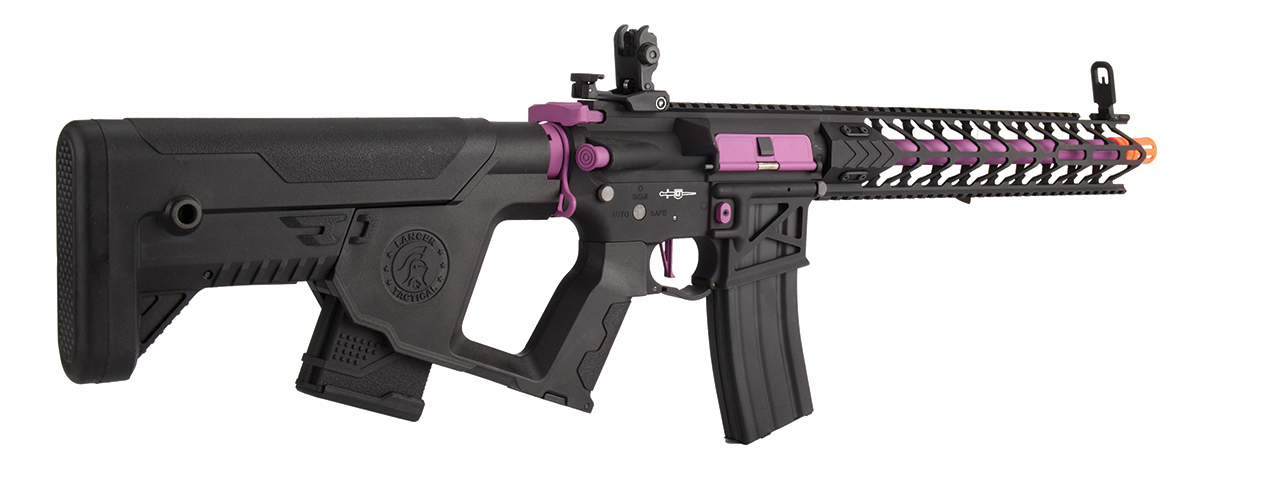 Lancer Tactical Enforcer Night Wing AEG [High FPS] w/ Alpha Stock (Black / Purple) - Click Image to Close