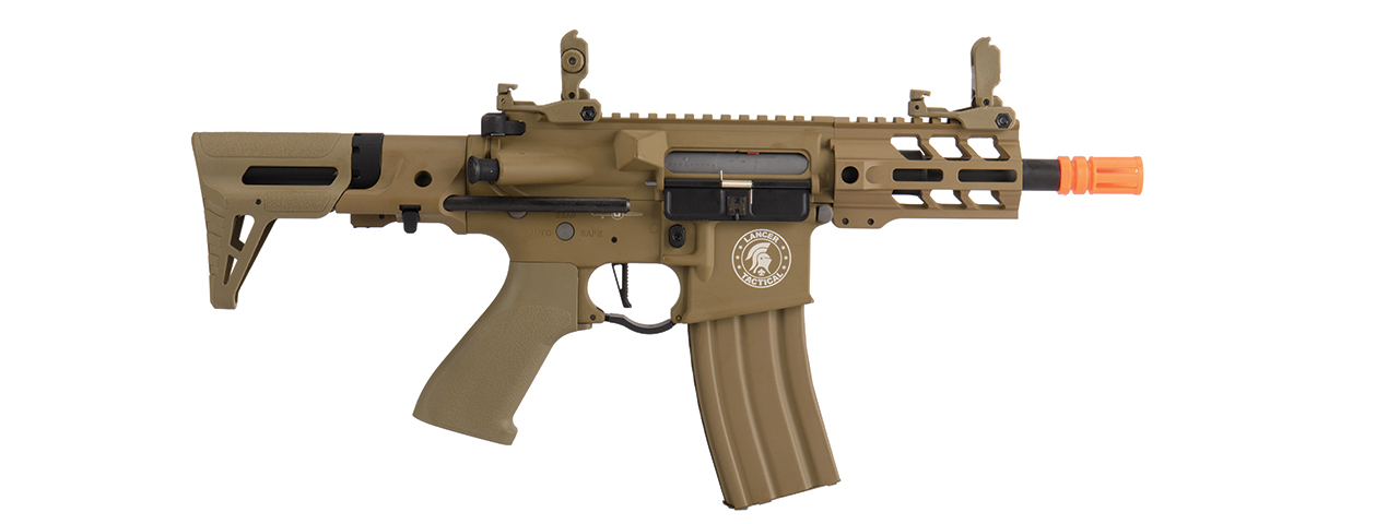 Lancer Tactical 4" Enforcer Gen 2 PDW AEG (Tan) - Click Image to Close