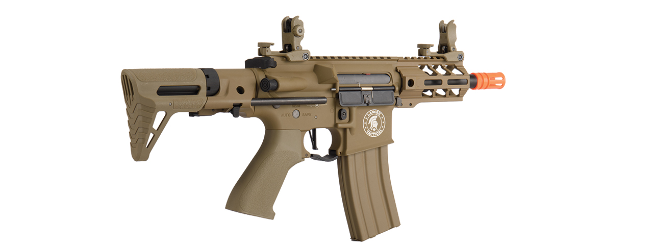 Lancer Tactical 4" Enforcer Gen 2 PDW AEG (Tan) - Click Image to Close