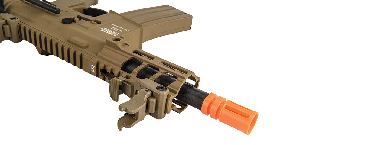 Lancer Tactical 4" Enforcer Gen 2 PDW AEG (Tan) - Click Image to Close