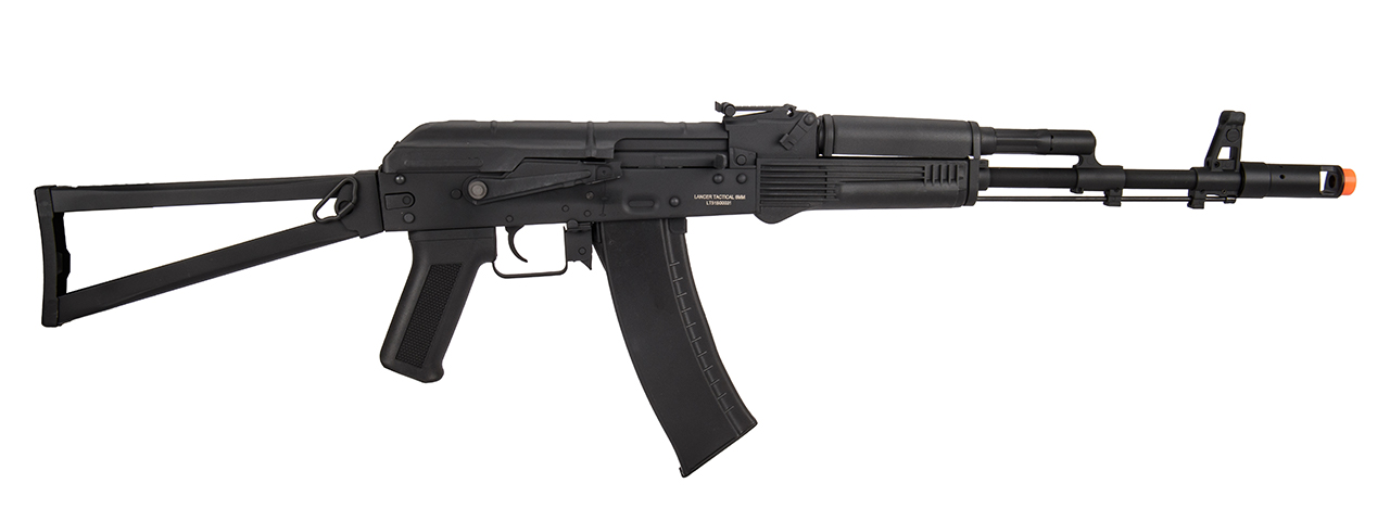 Lancer Tactical AK-Series AK-74M AEG Airsoft Rifle w/ Skeleton Foldable Stock (Black)