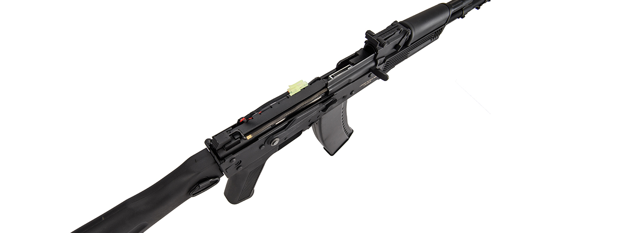 Lancer Tactical AK-Series AK-74M AEG Airsoft Rifle w/ Foldable Stock (Black) - Click Image to Close