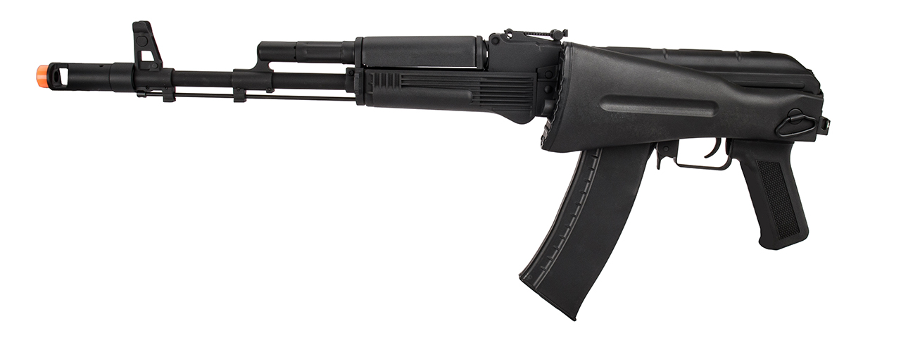 Lancer Tactical AK-Series AK-74M AEG Airsoft Rifle w/ Foldable Stock (Black) - Click Image to Close