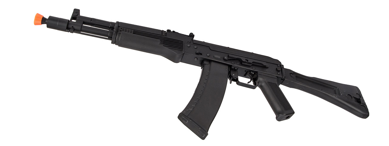 Lancer Tactical AK-Series AK-105 AEG Airsoft Rifle w/ Foldable Stock (Black) - Click Image to Close