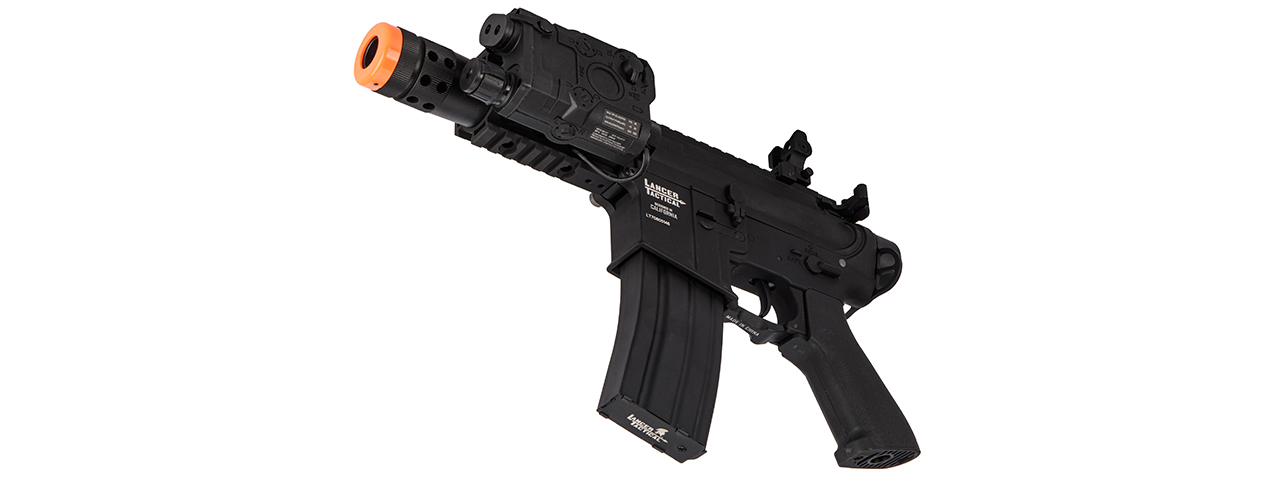 Lancer Tactical M4 708 Stubby Airsoft AEG w/ Peq Box (Color: Black) - Click Image to Close