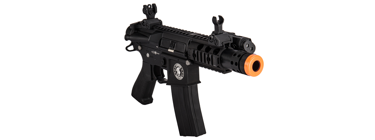 Lancer Tactical M4 708 Stubby Airsoft AEG w/ Peq Box (Color: Black) - Click Image to Close