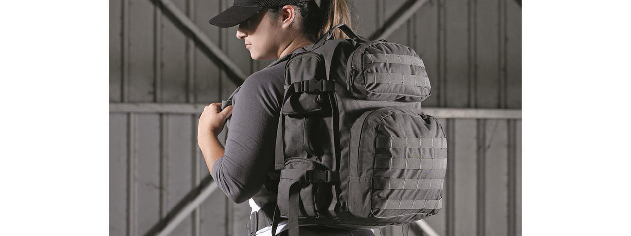 VISM by NcSTAR TACTICAL BACKPACK, BLACK/PINK