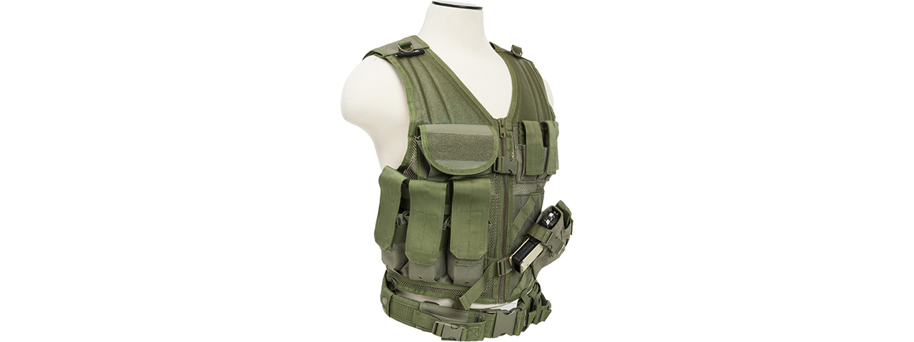 VISM by NCSTAR TACTICAL VEST, GREEN (XSM-SM)