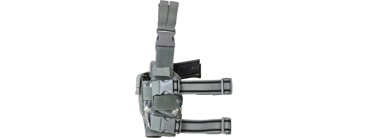 VISM by NcSTAR DROP LEG TACTICAL HOLSTER, DIGITAL CAMO - Click Image to Close