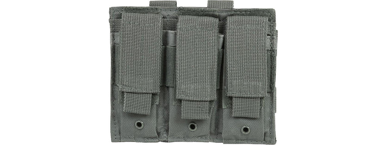 NC Star Vism Triple Pistol Magazine Pouch (Color: Urban Gray) - Click Image to Close