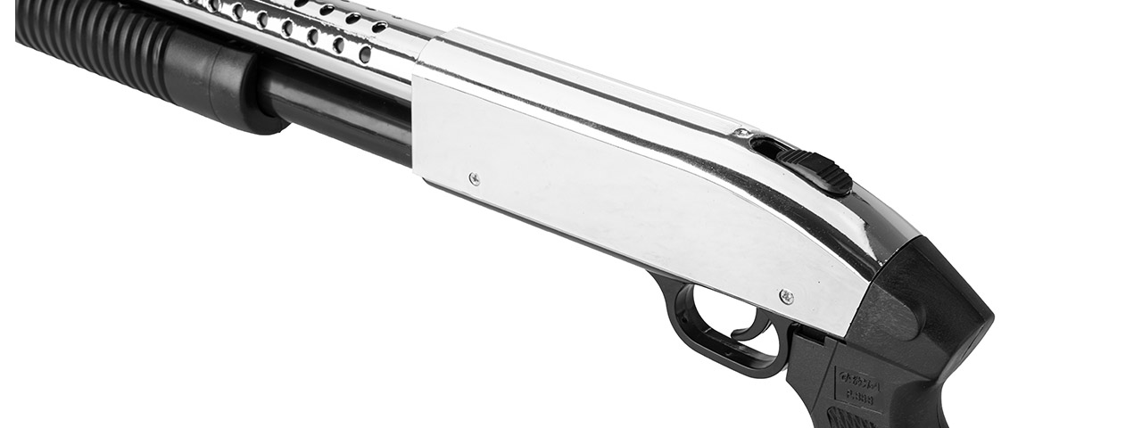 UKARMS P388 Spring Single Shot Airsoft Shotgun (SILVER) - Click Image to Close