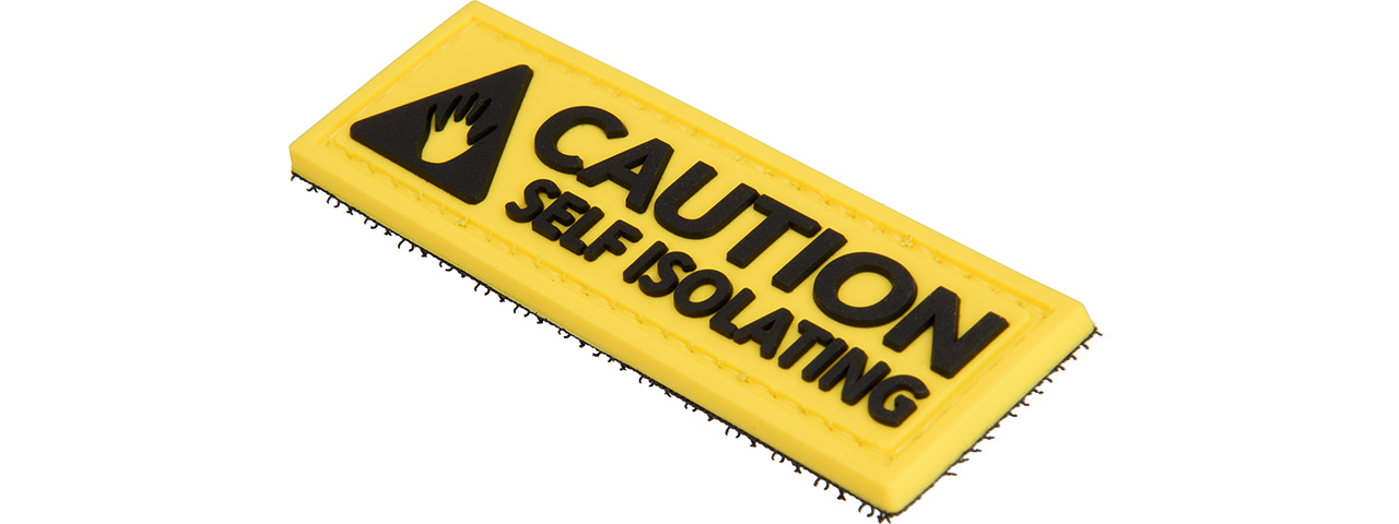 "CAUTION Self Isolating" Morale Patch (Yellow) - Click Image to Close