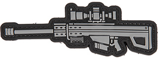 PVC Morale Patch .50 Cal (Color: Grey)