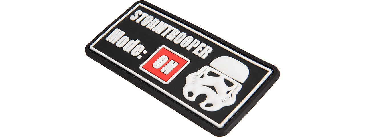 "Stormtrooper Mode: On" PVC Morale Patch (Black) - Click Image to Close