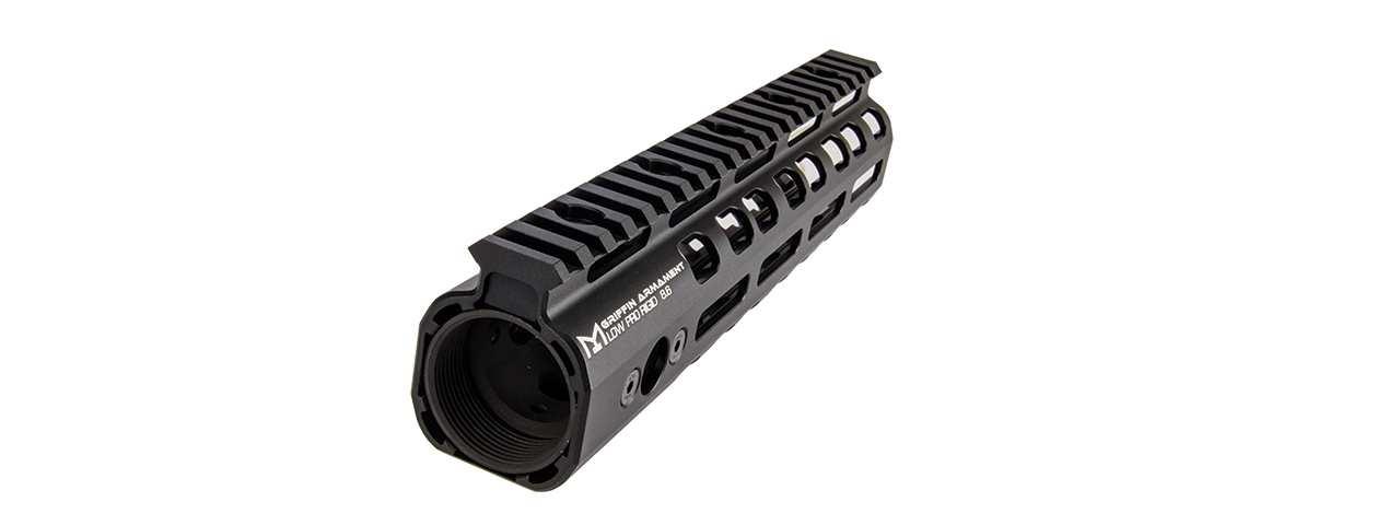 PTS Griffin Armament Licensed Low Pro RIGID M-LOK 8.6" Rail for M4/M16 Series Airsoft Rifles (Black)