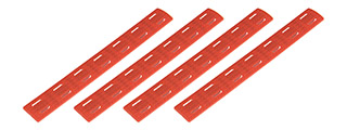 Ranger Armory 7-Section M-Lok Narrow Rail Panels, 4pc (Red)