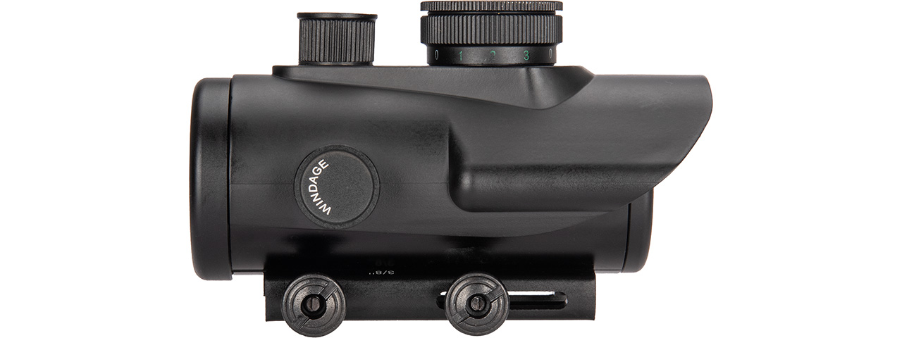 AXEON TRISYCLON SELECTABLE COLOR OPTIC DOT SIGHT (BLACK) - Click Image to Close