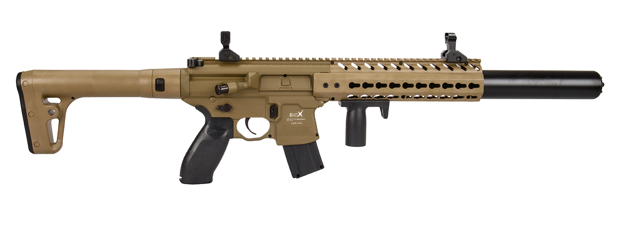 Sig Air MCX .177 Caliber CO2 Powered 30 Round Air Rifle (Color: FDE) - Click Image to Close