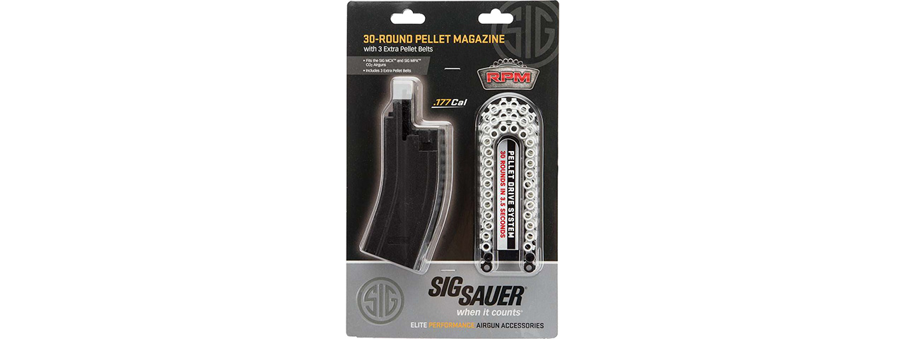 SIG SAUER MPX/MCX .177 30RD AIR RIFLE MAGAZINE (BLACK) - Click Image to Close