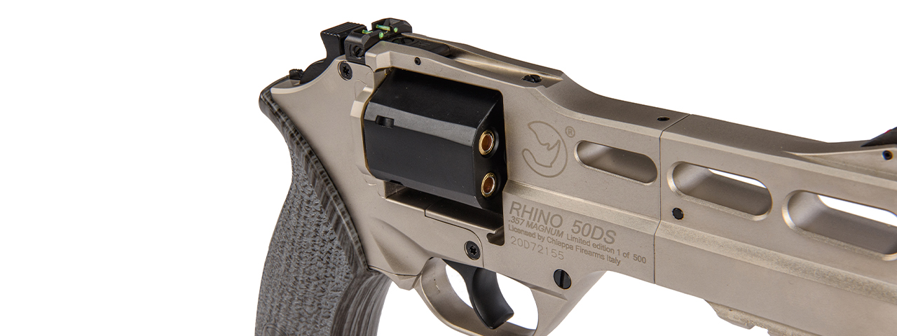 Limited Edition Airgun Chiappa Rhino 50DS CO2 Revolver (Silver) - Click Image to Close