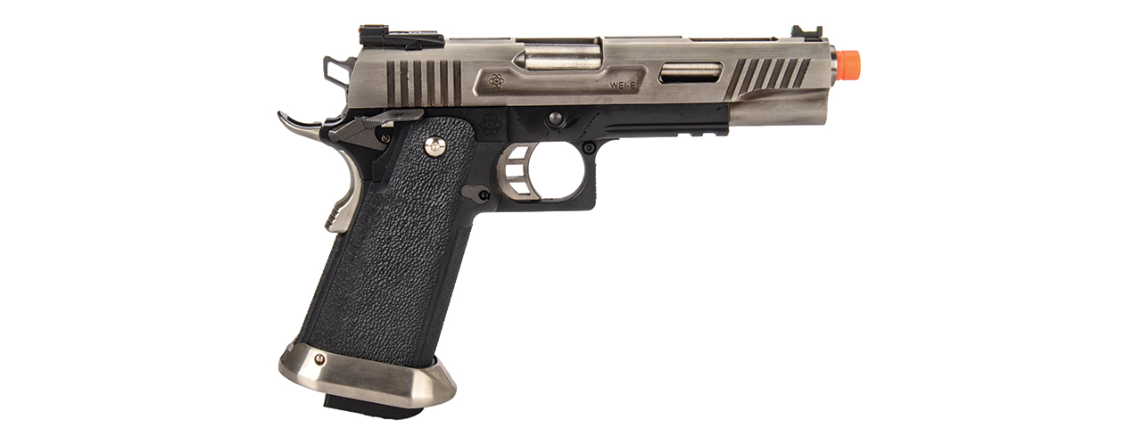 WE-Tech Hi-Capa 5.1 T-Rex Full Auto Gas Blowback Competition Pistol (Silver) - Click Image to Close