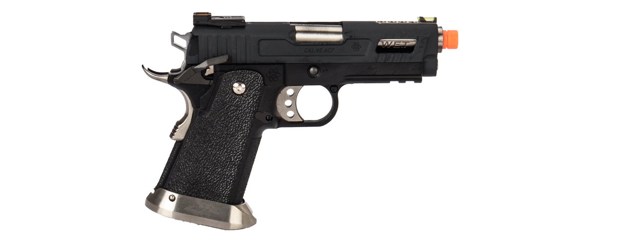 WE-Tech Hi-Capa 3.8 Velociraptor Full Auto Gas Blowback Pistol (Black)