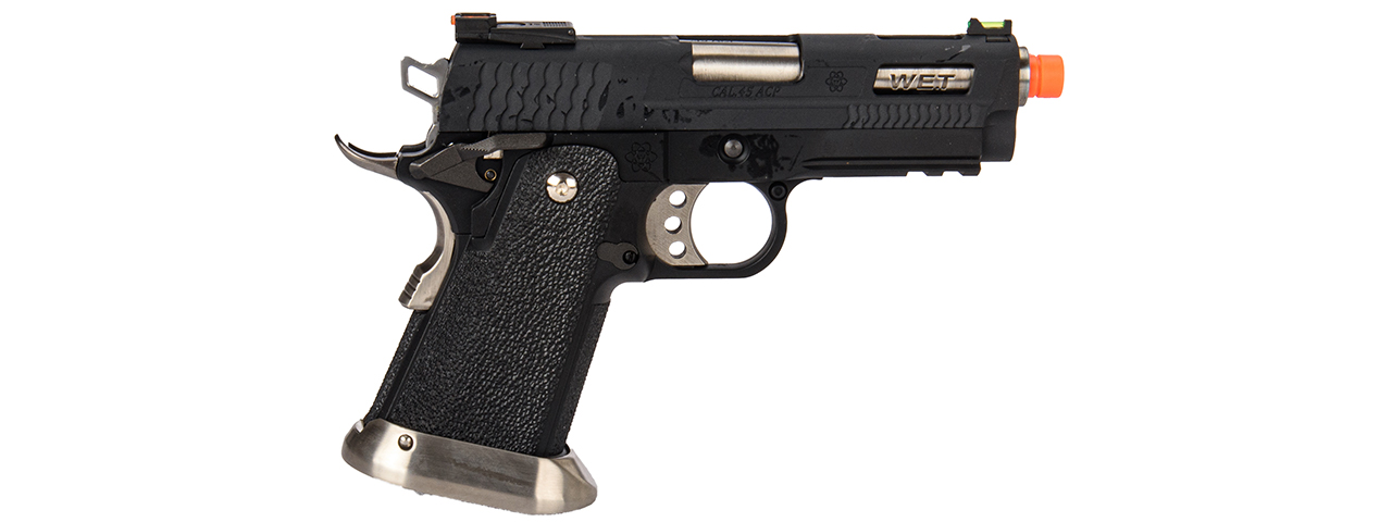 WE-Tech Hi-Capa 3.8 Brontosaurus Full Auto Gas Blowback Pistol (Black) - Click Image to Close