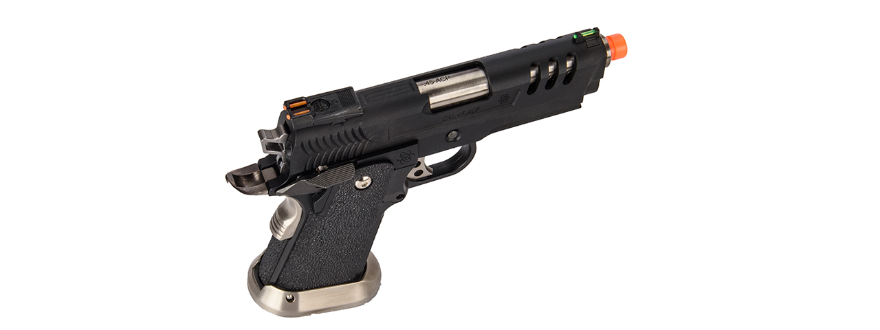 WE-Tech Hi-Capa 3.8 Deinonychus Gas Full Auto Blowback Pistol (Black) - Click Image to Close