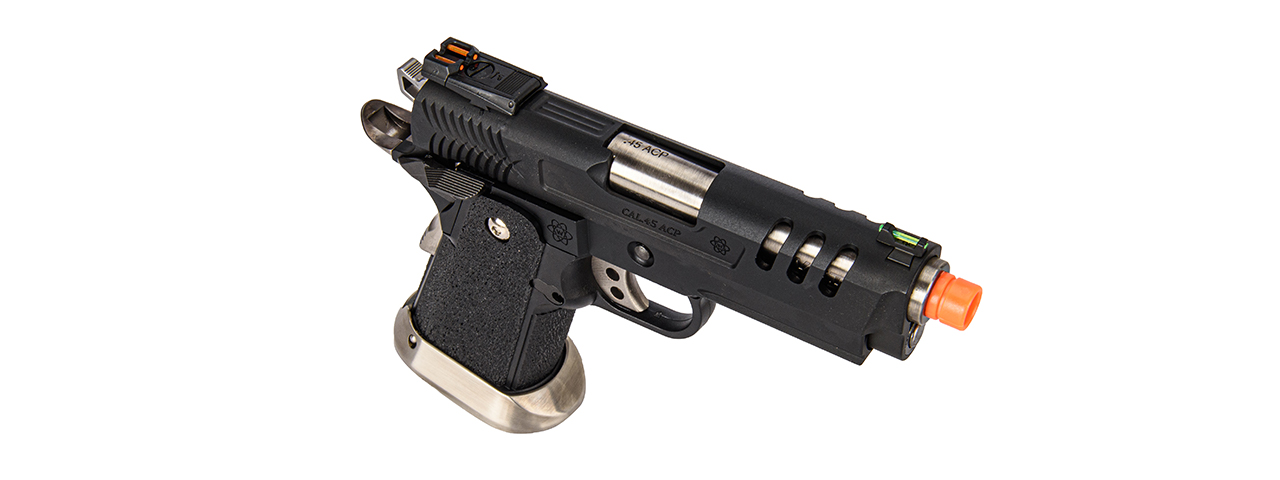 WE-Tech Hi-Capa 3.8 Deinonychus Gas Full Auto Blowback Pistol (Black) - Click Image to Close