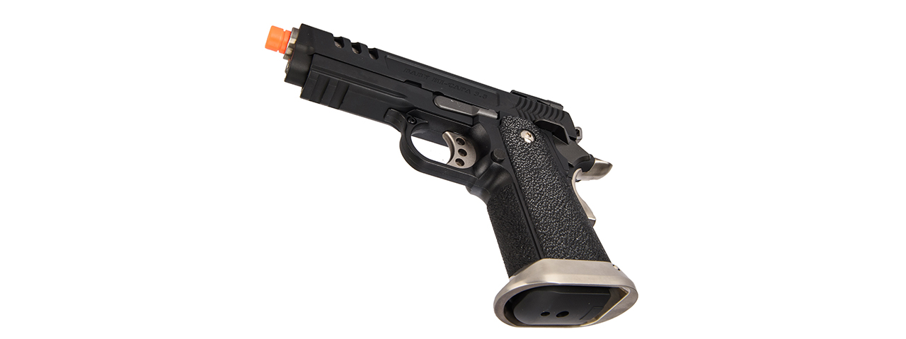 WE-Tech Hi-Capa 3.8 Deinonychus Gas Full Auto Blowback Pistol (Black) - Click Image to Close